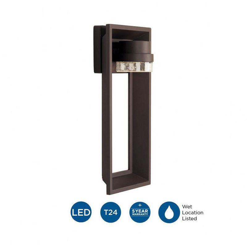 Progress Lighting Z-1010 Outdoor Wall Light, 1-Light, Architectural Bronze, Seeded Glass Shade