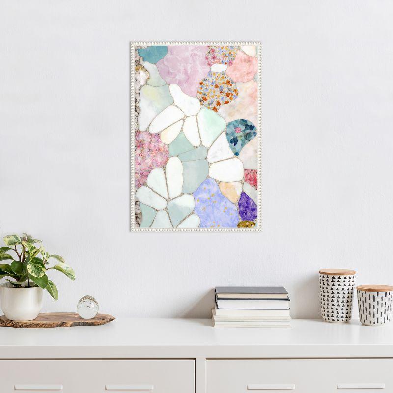 Amanti Art Floral Mosaic by Treechild  Framed Canvas Wall Art