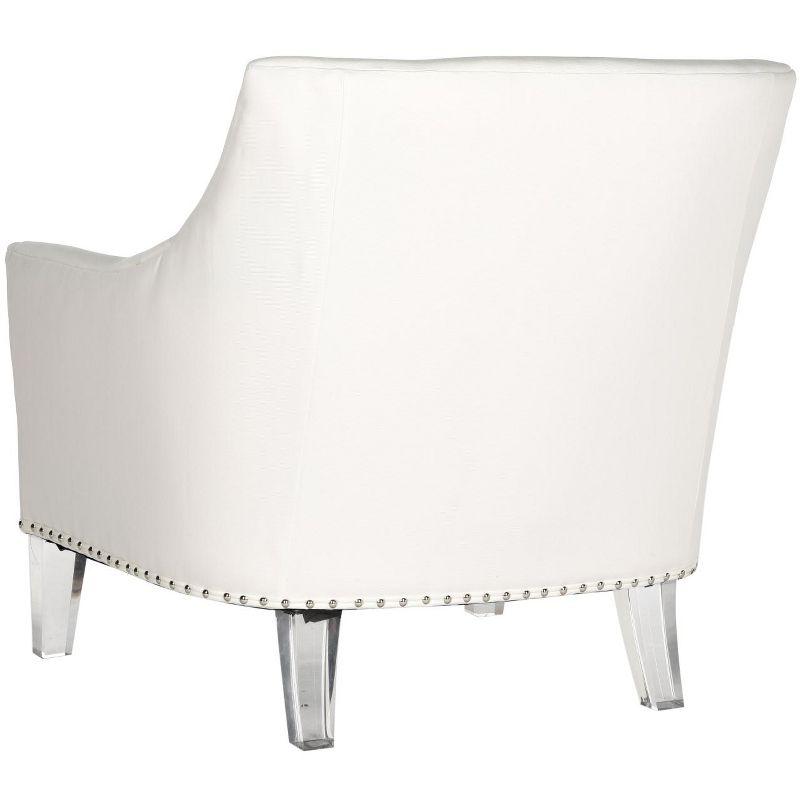 Burbank Acrylic Club Chair - MCR4214 - White/Clear - Safavieh