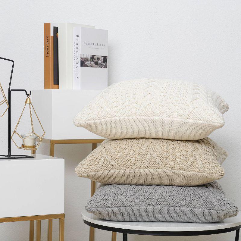 EverGrace Ratree Chunky Reversible Throw Pillow