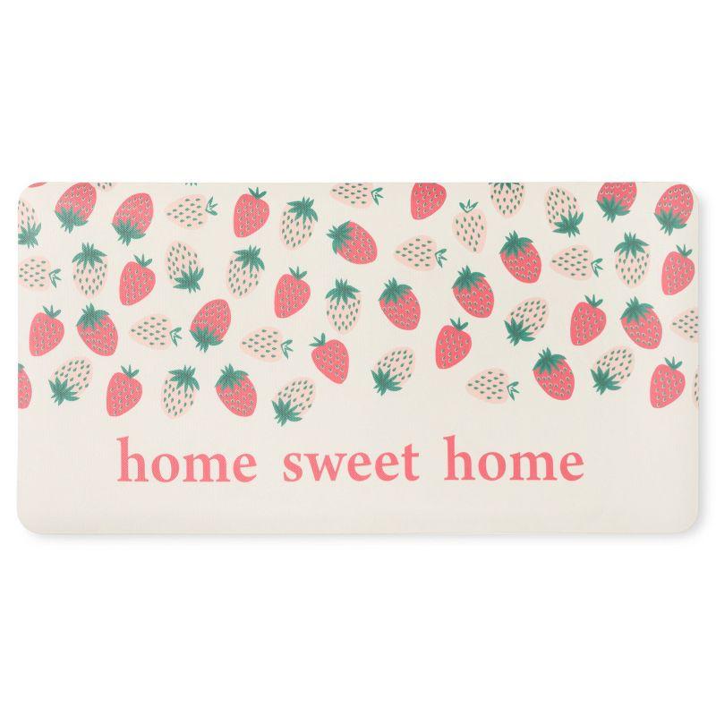 Sur La Table Kitchen Essentials SUR LA TABLE KITCHEN ESSENTIALS Home Sweet Home Quirky Strawberries Fruit Kitchen Mat Cream