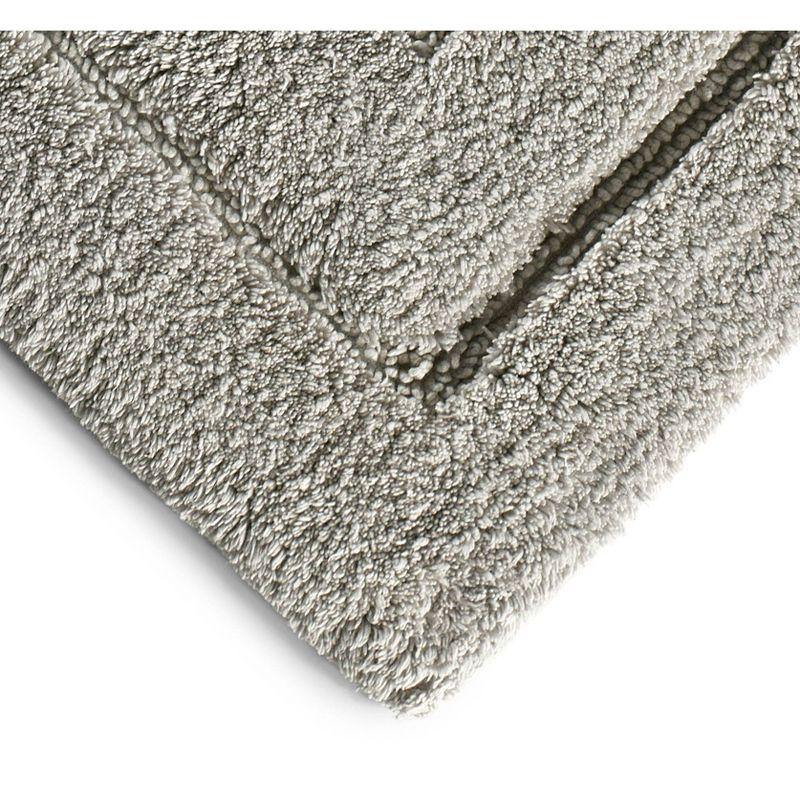 20"x32" Signature Bath Rug Gray - Cassadecor: Cotton, Machine Washable, Lightweight Spray Latex Backing