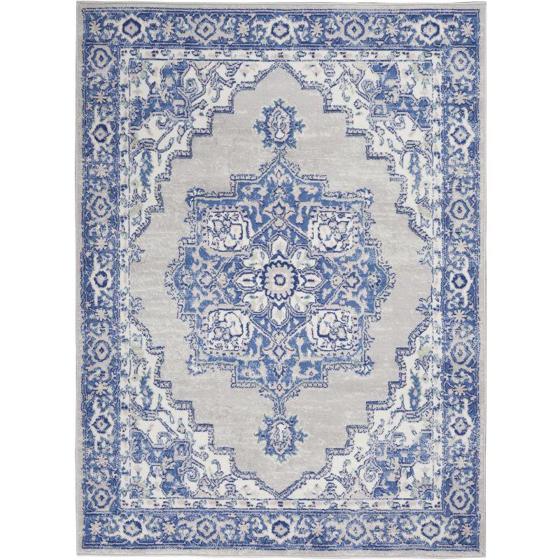 Nourison Whimsicle WHS03 Indoor only Area Rug - Grey Blue 5' x 7'
