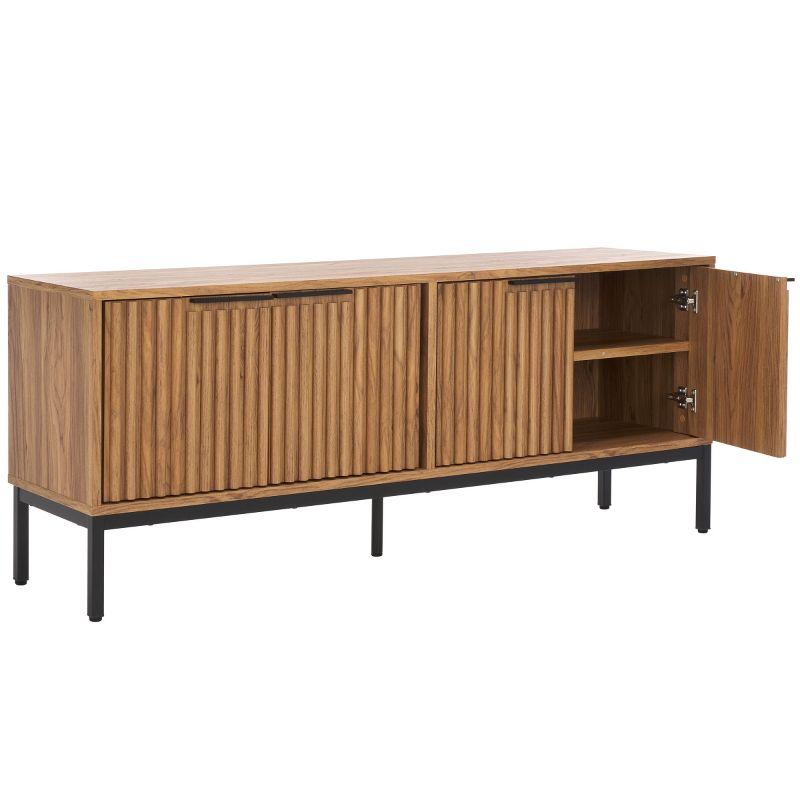 Lylia 4 Door Media Stand - MED9623 - Oak/Black - Safavieh