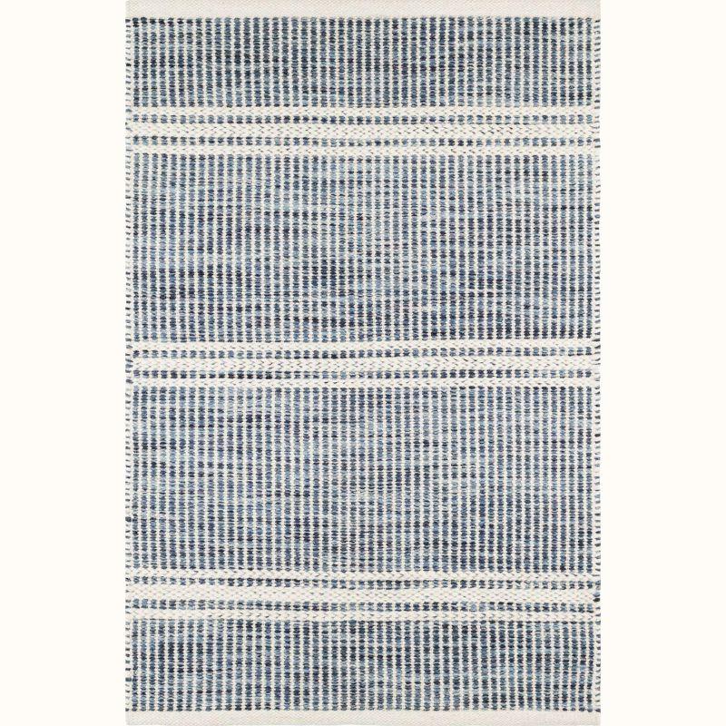 Malta Blue Handwoven Wool Rug