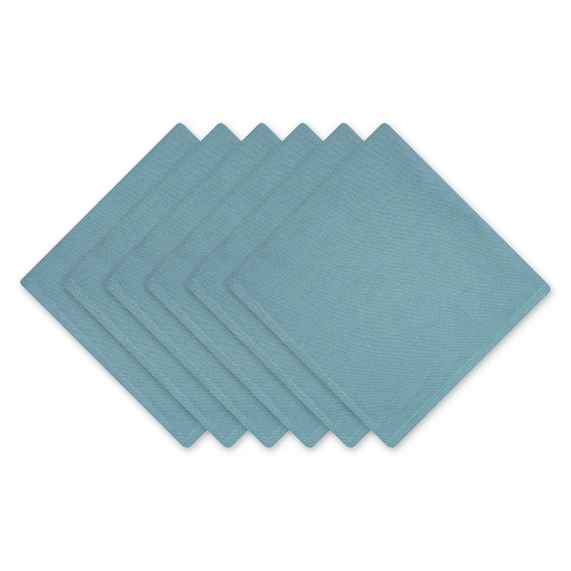Design Imports Smoke Blue Solid Napkin Set/6
