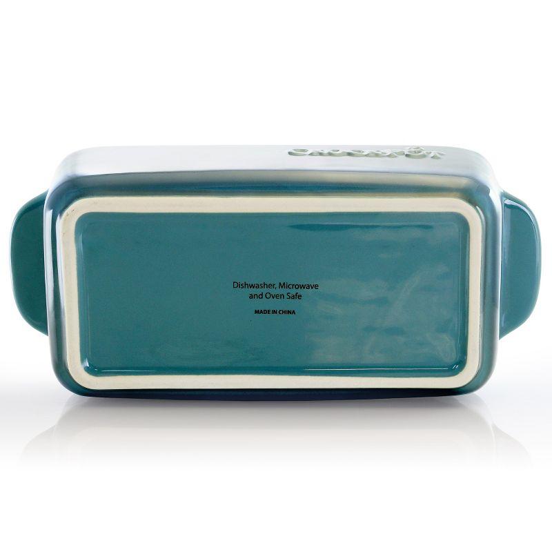 Teal Rectangular Stoneware Bake Pan, 1.25-Quart