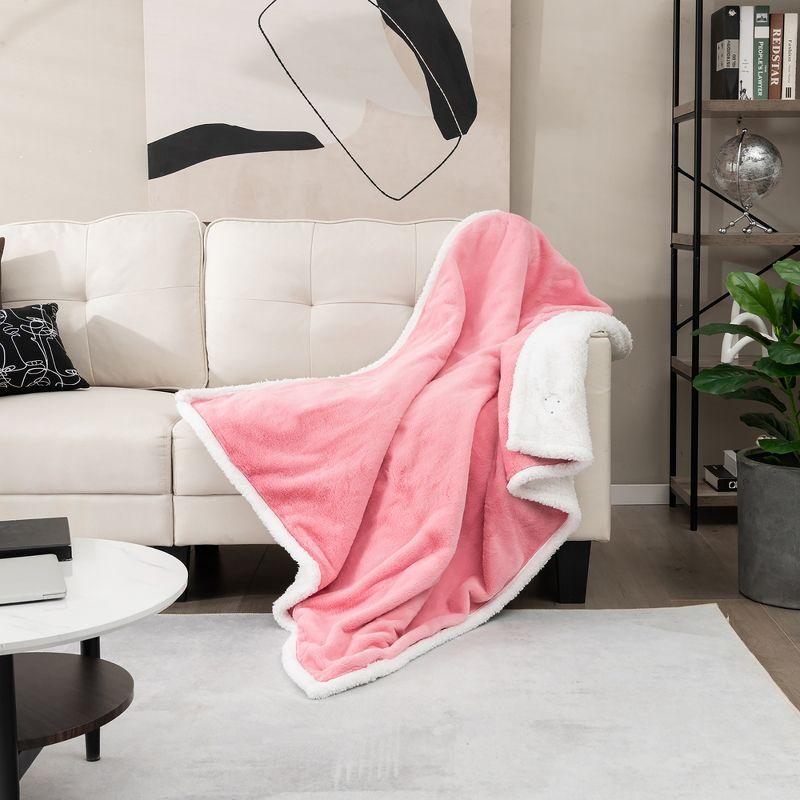 Tangkula Heated Blanket 60" x 50" Electric Blanket Throw, Warming Blanket with 10 Heating Levels, 9H Timer Auto Shut Off, Overheat Protection Pink