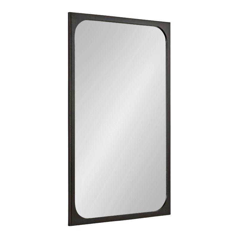 Kate & Laurel All Things Decor 24"x36" Kenai Framed Wall Mirror Black: Modern Rectangular Design, No Assembly Required