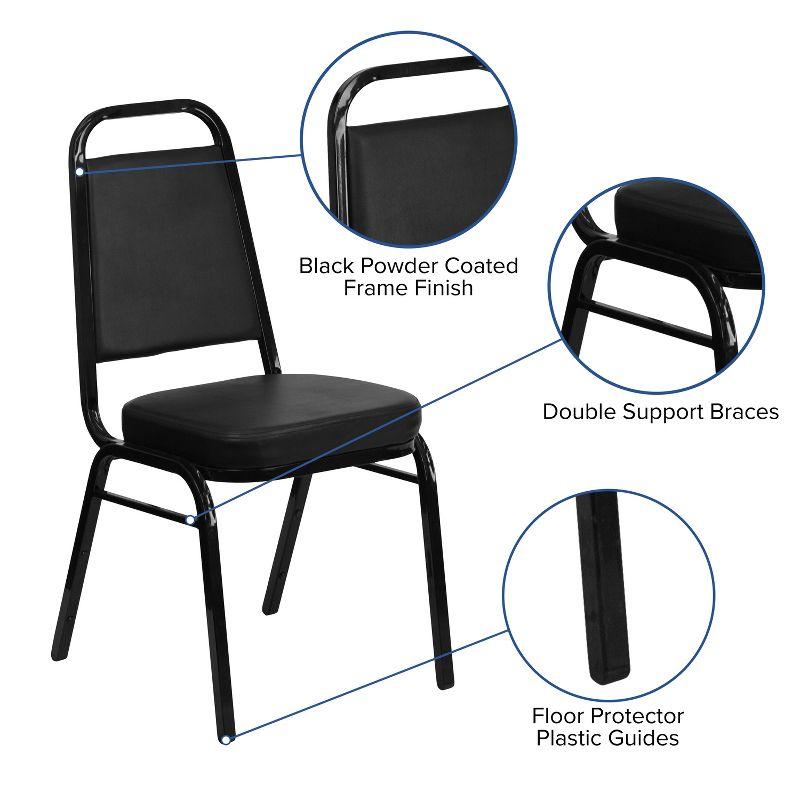 Flash Furniture Amaya Trapezoidal Back Stacking Banquet Chair with 2.5" Thick Seat