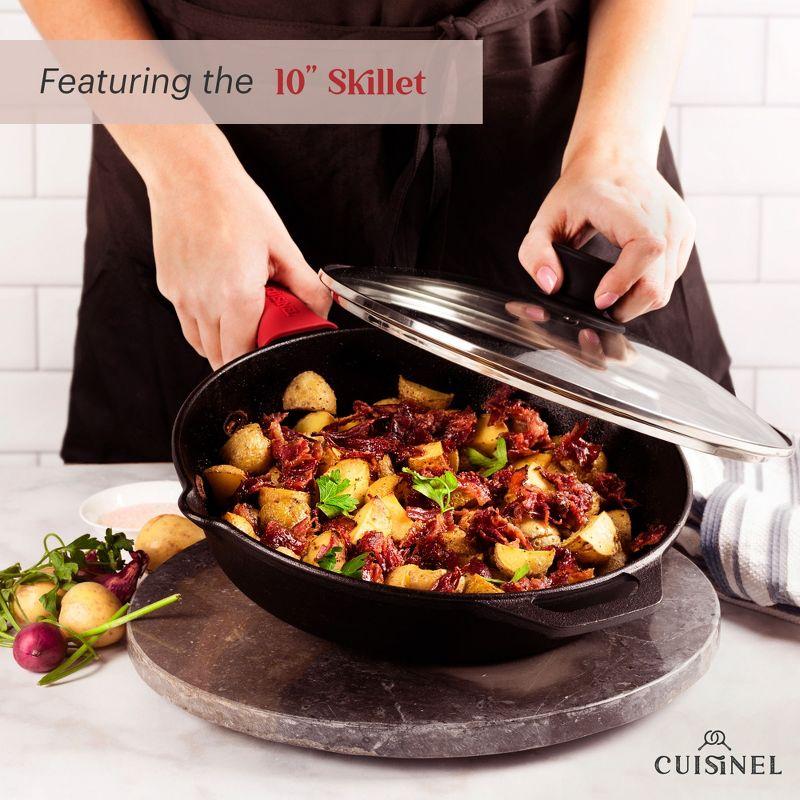 Cuisinel Cast Iron Cookware Set - Complete Pre-Seasoned Kit