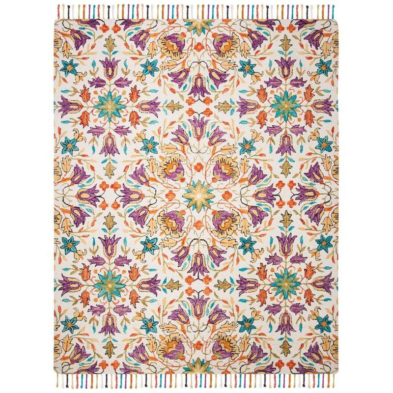 Aspen APN115 Hand Tufted Indoor Area Rug - Ivory/Purple - 8'x10' - Safavieh