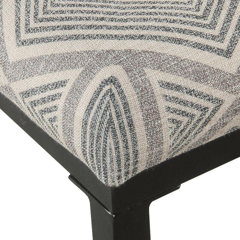 24" Open Back Metal Counter Height Barstool Charcoal - HomePop: Upholstered, Powder-Coated, 250lb Capacity
