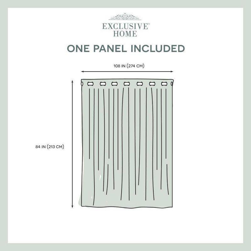 Forest Hill Patio Woven Blackout Grommet Top Single Curtain Panel - Exclusive Home