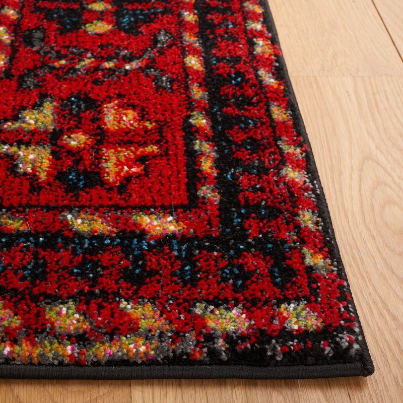 Vintage Hamadan VTH213 Power Loomed Indoor Area Rug - Red/Light Blue - 4'x6' - Safavieh