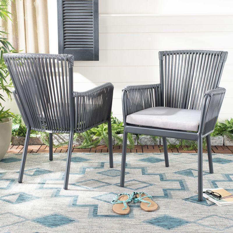 Paolo Rope Chair (Set Of 2) - Indoor/Outdoor - PAT4024 - Gray - Safavieh