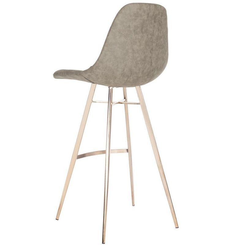 Mathison Bar Stool  - FOX3011 - Taupe/Copper - Safavieh Couture