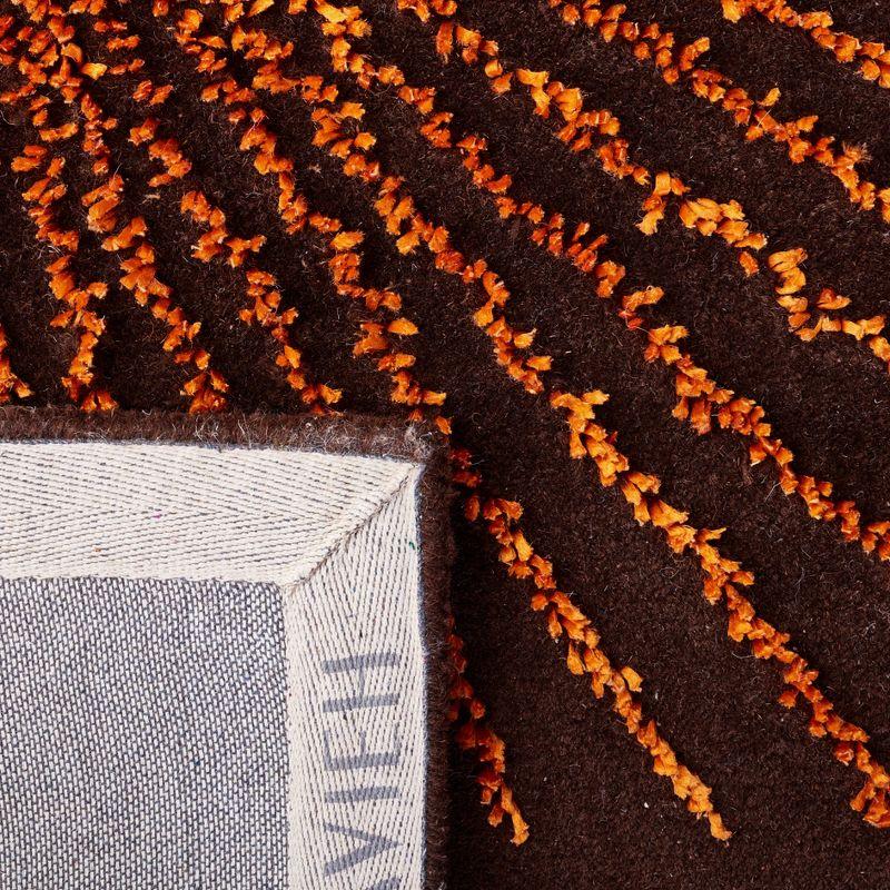 Soho SOH655 Hand Tufted Indoor Area Rug - Brown/Red - 8'x8' - Safavieh
