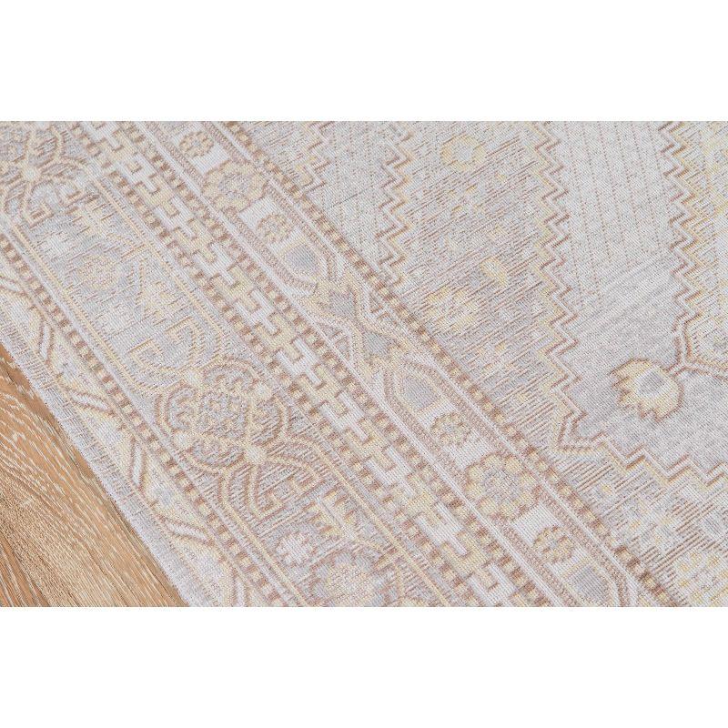 Momeni 2'x3' Isabella Orla Machine Loomed Accent Rug Gray: Medallion Pattern, Low Pile, Indoor, Polyester, Rectangle