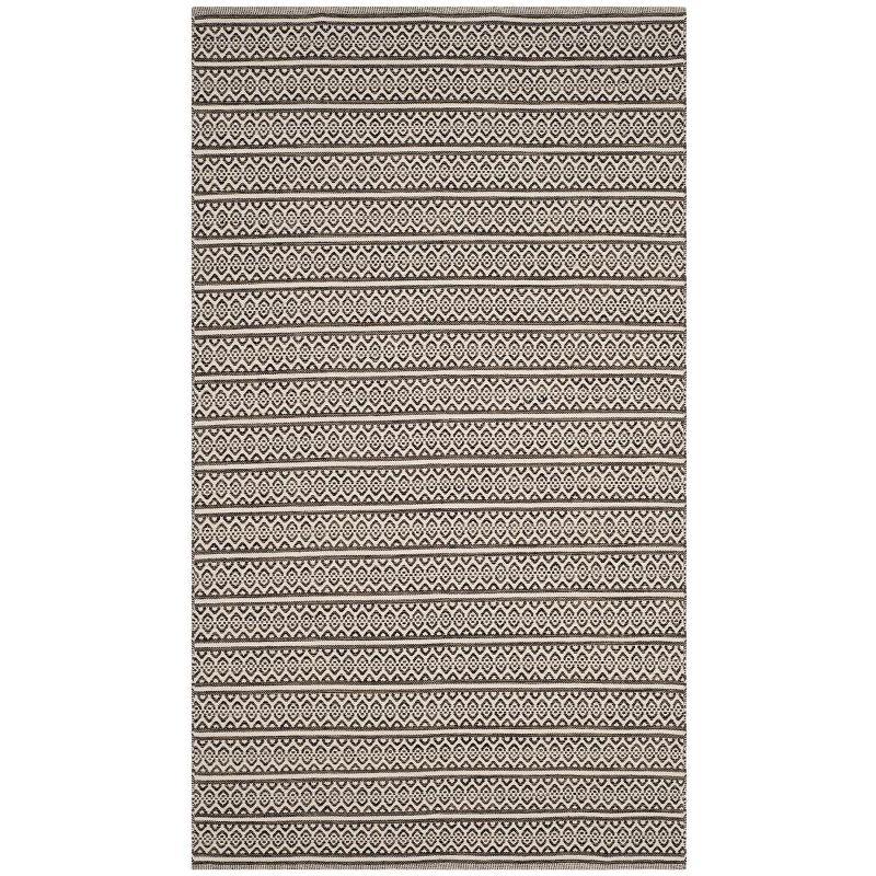 Montauk MTK341 Hand Woven Indoor Area Rug - Ivory/Black - 5'x8' - Safavieh.