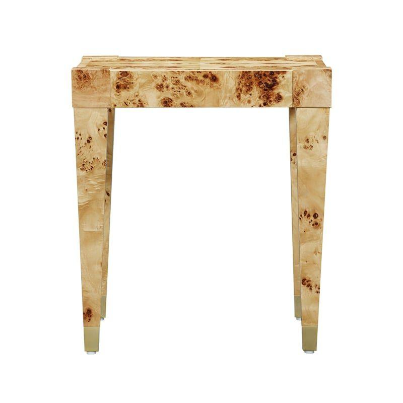 TOV Furniture Brandyss Engineered Wood Burl End Table in Natural Brown