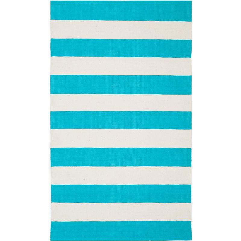 Montauk MTK712 Hand Woven Area Rug - Turquoise/Ivory - 3'x5' - Safavieh.