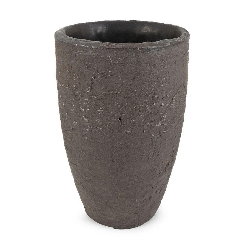 Algreen Products 87311 Athena 20.5 Inch Self Watering Level Indicator Indoor Outdoor Plastic Planter with Overflow Drain, Brownstone