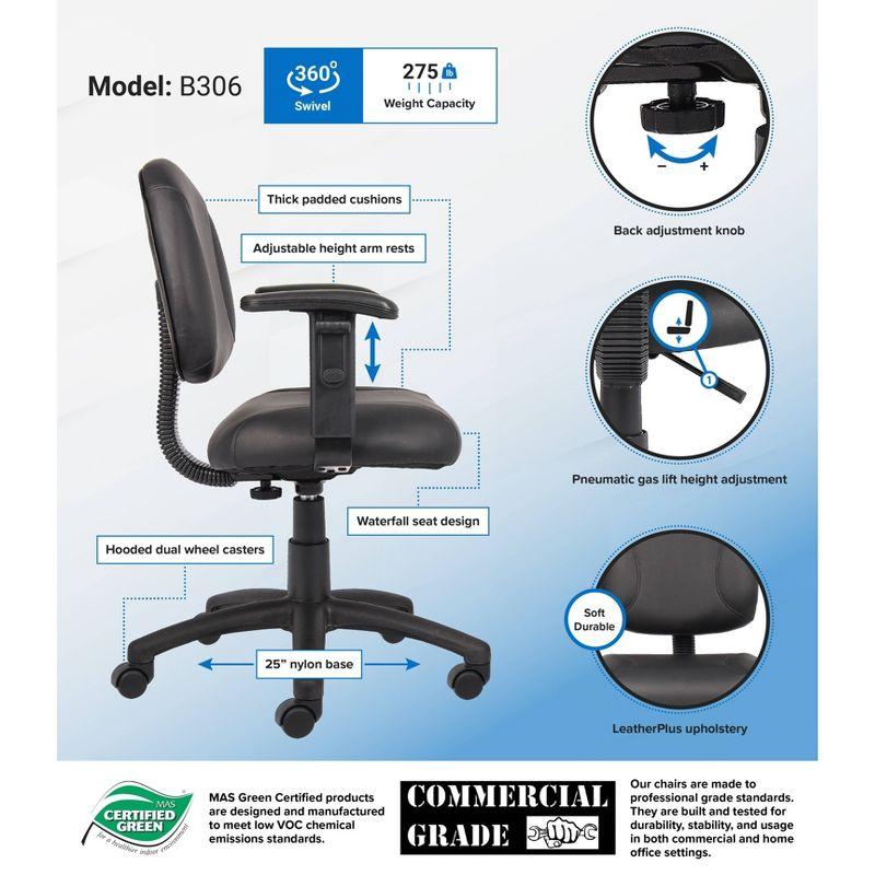 Boss Office Products Leather Task Chair