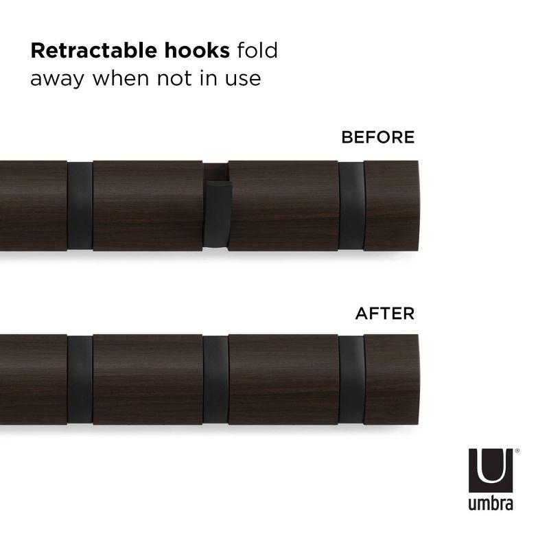 Flip 5 - Hook Solid Wood Coat Rack