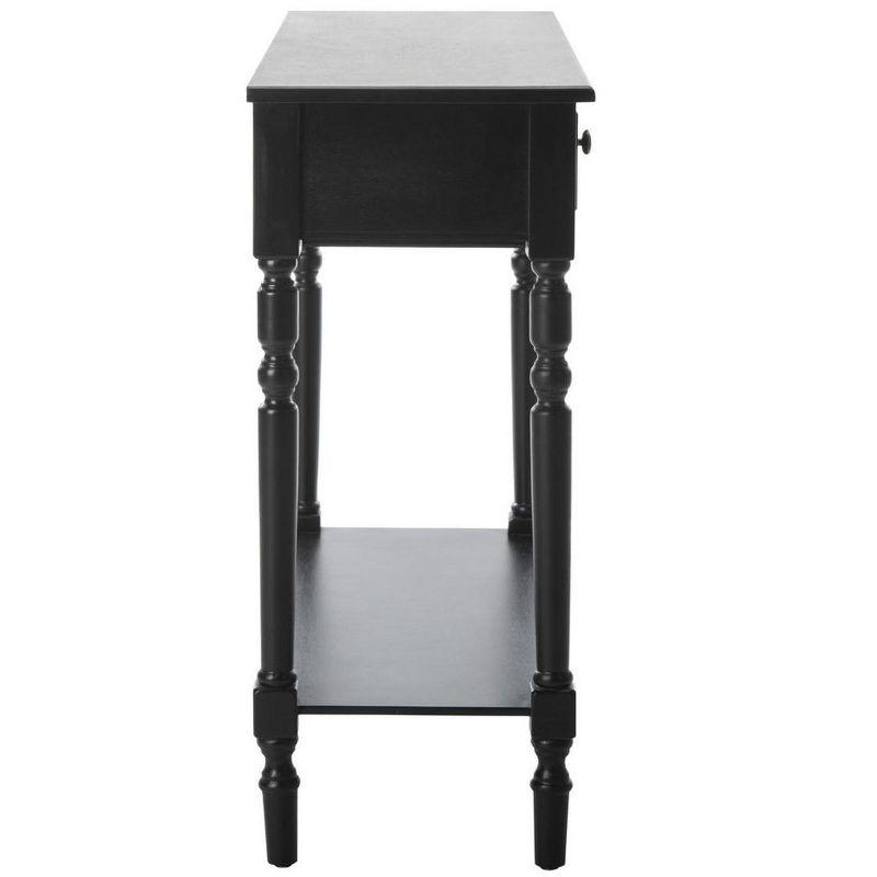 Transitional Gray Wood Console Table with Dual Storage Drawers