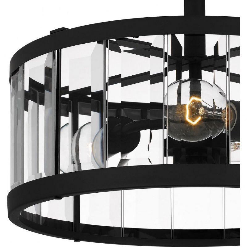 Quoizel Lighting Lucia 3 - Light Semi-Flush Mount in  Matte Black