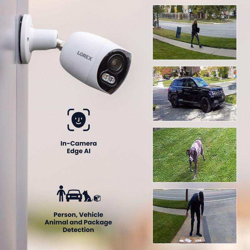 Lorex Lorex Wi-Fi 4K Dual-Lens Smart Security Camera with Smart Security Lighting, White, W891UAD-E