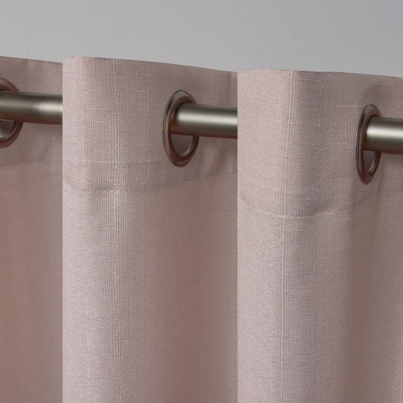 Loha GT Aaliyah Solid Color Semi-Sheer Grommet Curtain Panels