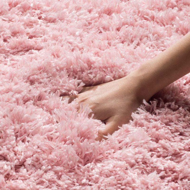 Polar Shag PSG800 Power Loomed Indoor Area Rug - 5'1"x7'6" - Light Pink - Safavieh
