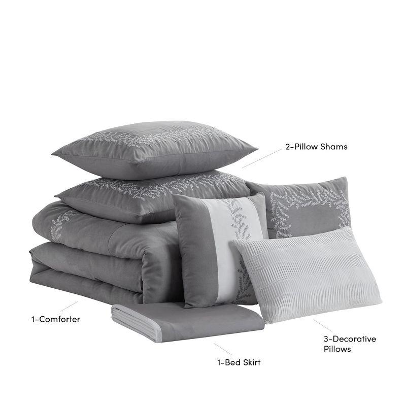 Sweet Home Collection Salerno 7 Piece Faux Suede Elegant Bedding Set By Sweet Home Collection