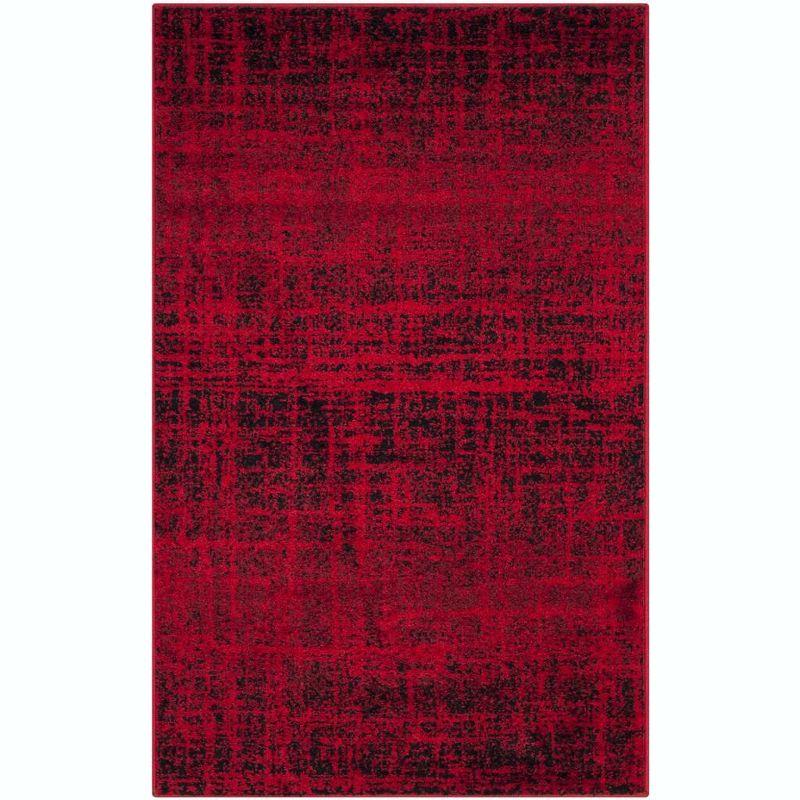 Adirondack ADR116 Machine Made Indoor Accent Rug - Red/Black - 3'x5' - Safavieh