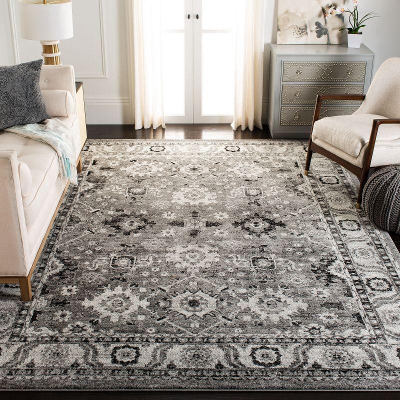 Vintage Hamadan VTH214 Power Loomed Indoor Area Rug - Grey/Black - 5'3"x7'6" - Safavieh