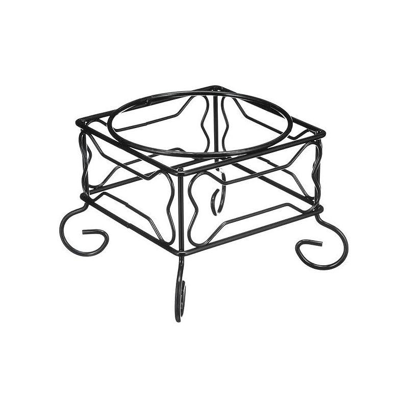 YML 5-Inch Wrought Iron Stand with Single Stainless Steel Feeder Bowl