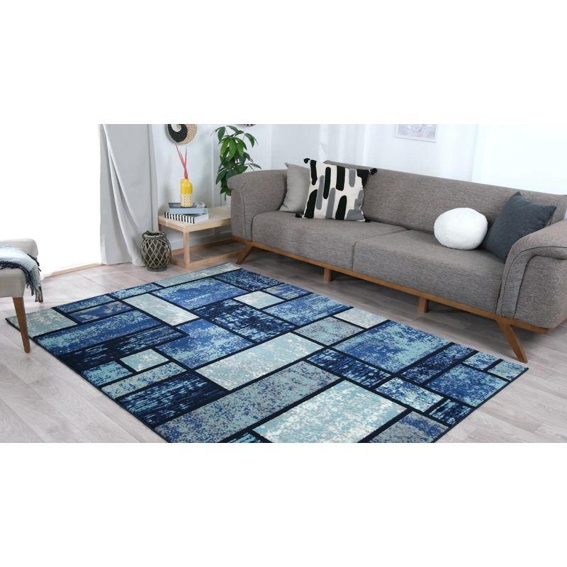 Luxe Weavers Geometric Squares Modern Colorblock Area Rug