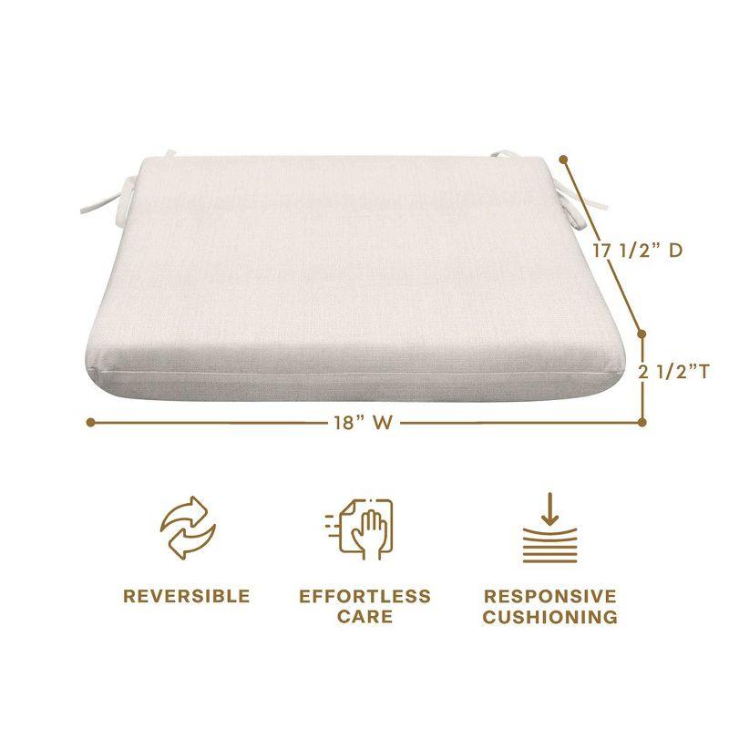 Honeycomb Outdoor Universal Seat Cushion (2-Pack) - Textured Solid Bone