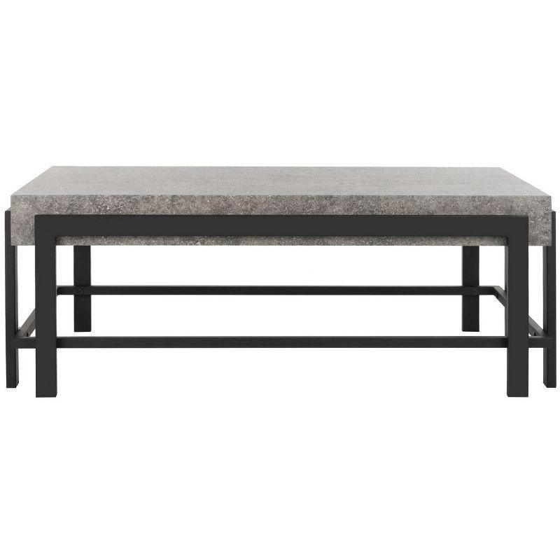 Oliver 43'' Dark Grey and Black Rectangular Wood Coffee Table