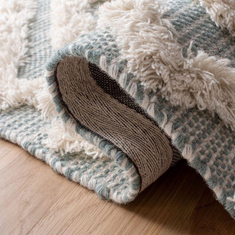 Kenya KNY331 Hand Tufted Area Rug - Aqua/Ivory - 6'x9' - Safavieh.