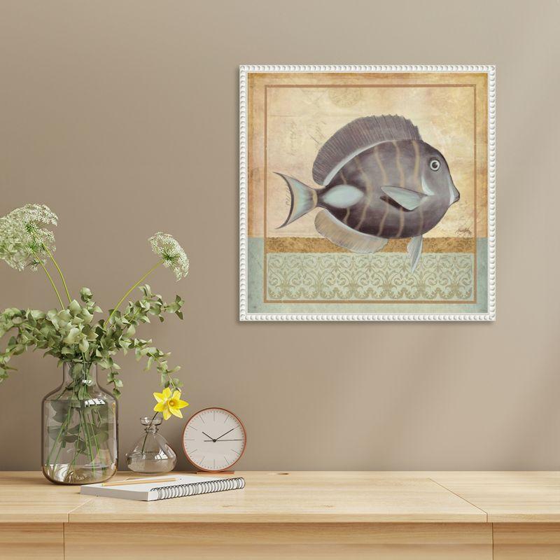 Amanti Art Vintage Fish II by Elizabeth Medley Framed Canvas Wall Art