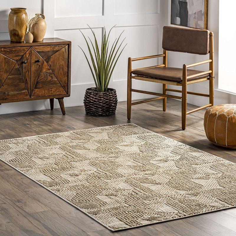 Nuloom Trinity Textured Abstract Diamonds Indoor Area Rug