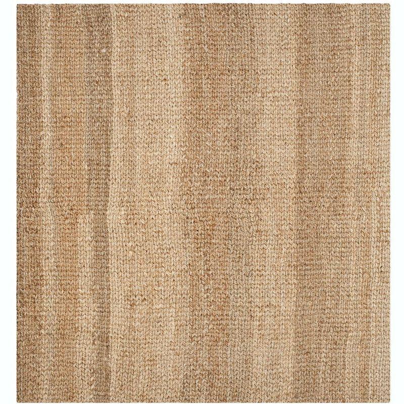 Natural Jute 7' x 7' Square Handwoven Area Rug