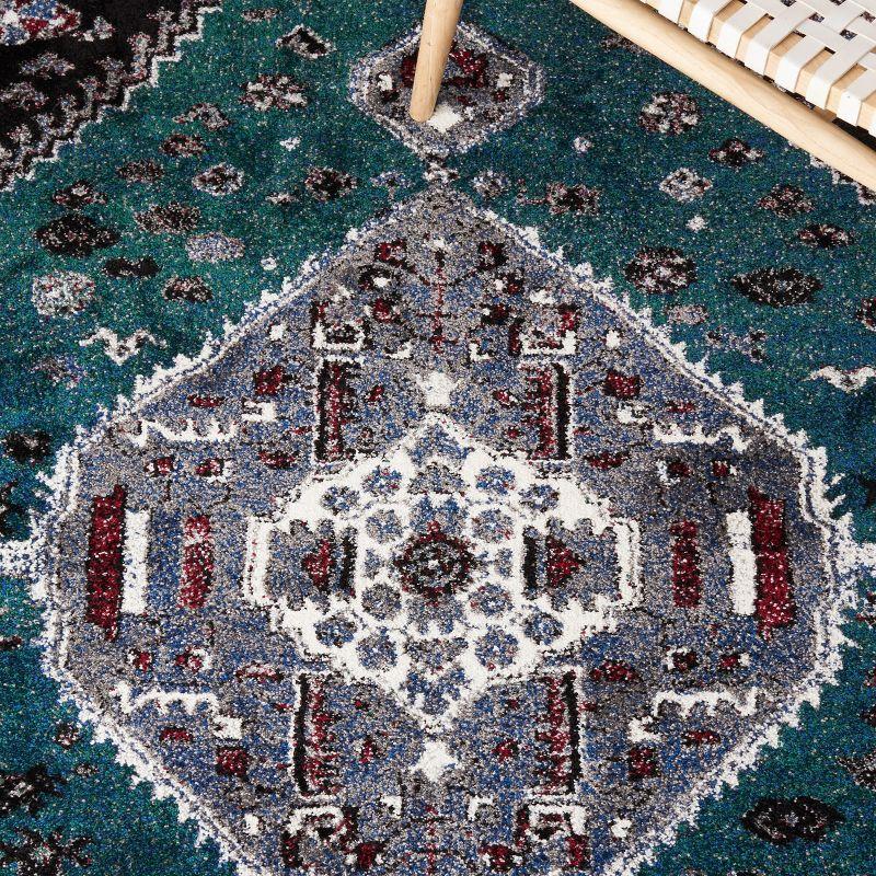 Vintage Hamadan VTH201 Power Loomed Accent Rug - Green/Black - 2'7"x5' - Safavieh.