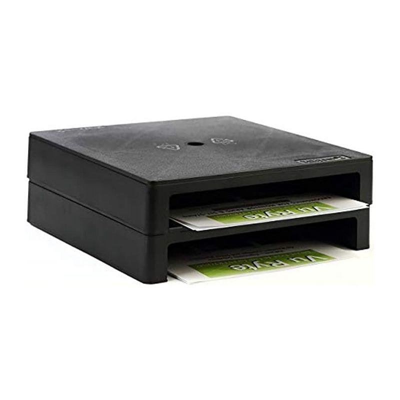 Black Graphite Stackable Monitor Stand with Storage