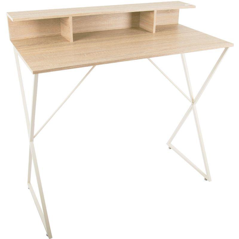 Stand Steady Solid Wood Top Metal Base Standing Desk