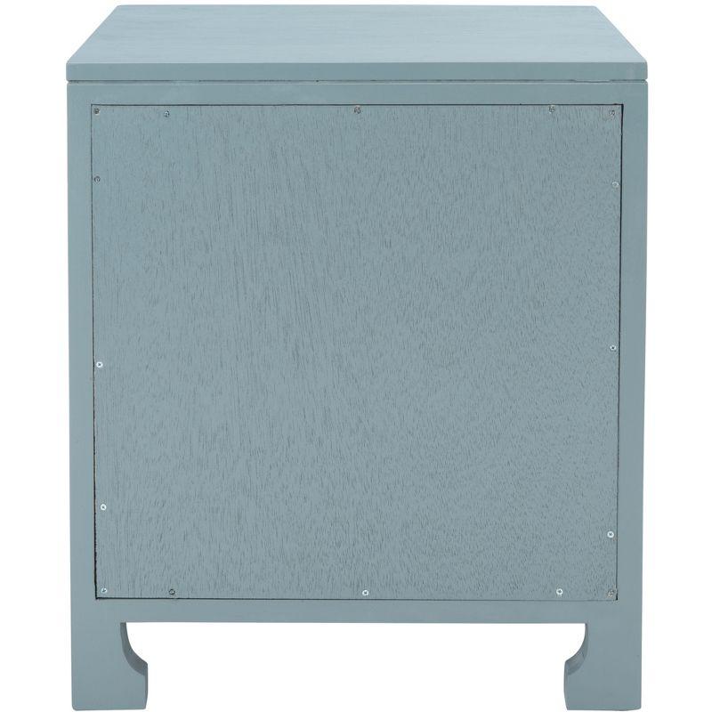 Dave 1 Drawer 1 Door Nightstand - Blue Grey/Natural - Safavieh.