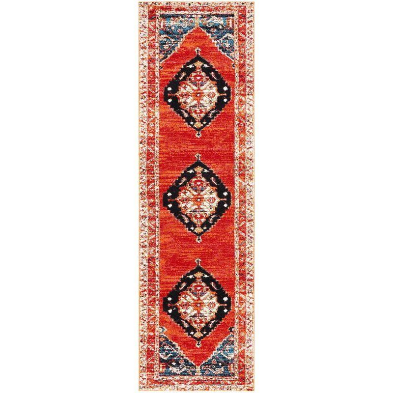 Vintage Hamadan VTH228 Power Loomed Indoor Runner Rug - Red/Navy - 2'3"x6' - Safavieh